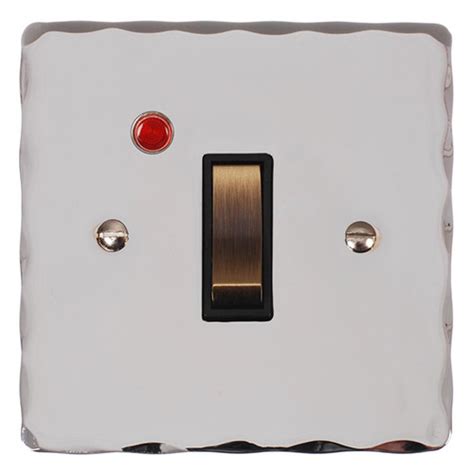 Switches And Sockets Jim Lawrence Double Pole Isolator Neon Brass