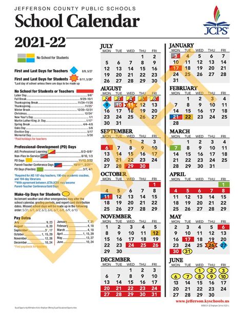 Jcps School Calendar 2021 2022 Calendar 2021
