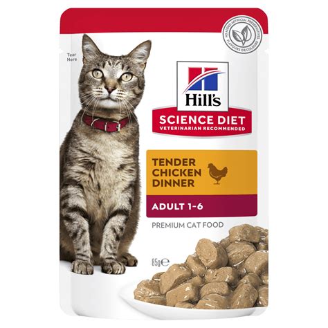 Classic tins, pouches and aluminium containers. Buy Hills Science Diet Adult Chicken Cat Food Pouches ...