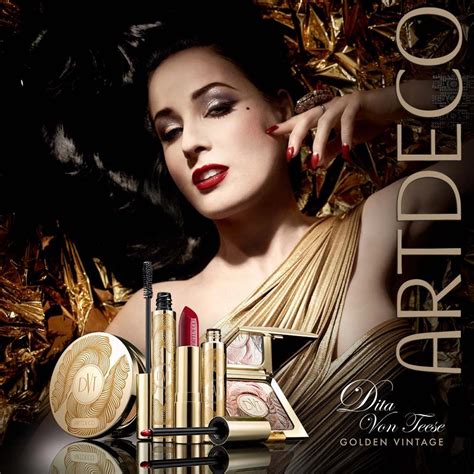 artdeco dita von teese golden vintage makeup collection for holiday 2012 makeup4all