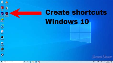 How To Create A Desktop Shortcut Windows 10 Youtube