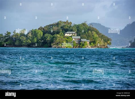 Round Island Sainte Anne Marine National Park Seychelles Stock Photo