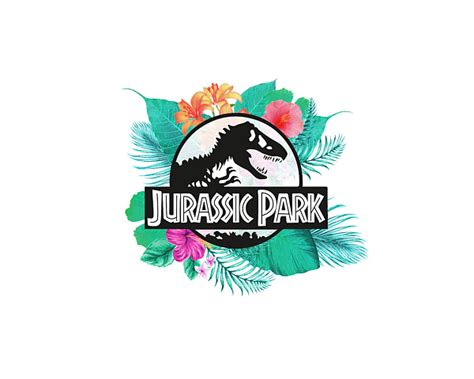 Jurassic Park Logo With Tropical Flowers Carry All Pouch By Pablo