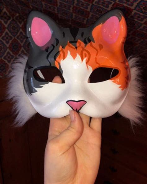 Therian mask 🍁🦴🎬 | Cat mask diy, Cat mask, Cartoon art styles