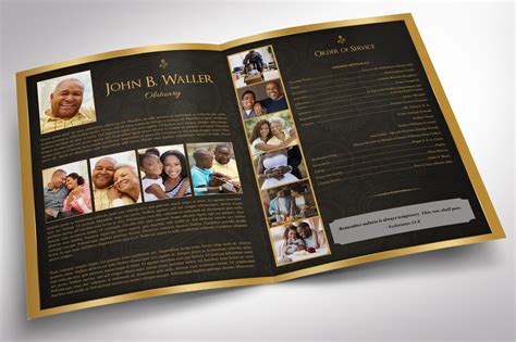 Black Dignnity Funeral Program Template Template Preview 3 Godserv