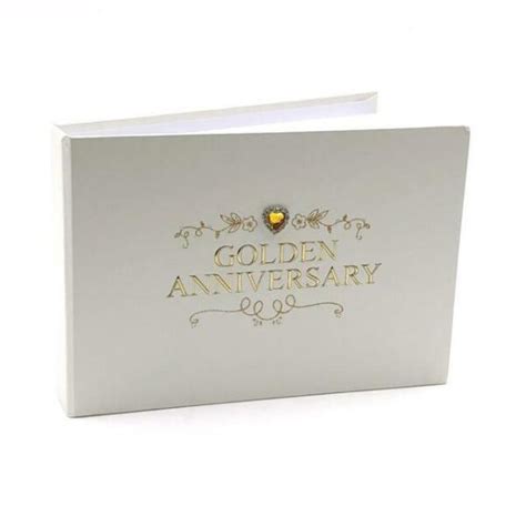50th Golden Wedding Anniversary Photo Album 24 Pictures Raised Jewel 280180 For Sale Online Ebay