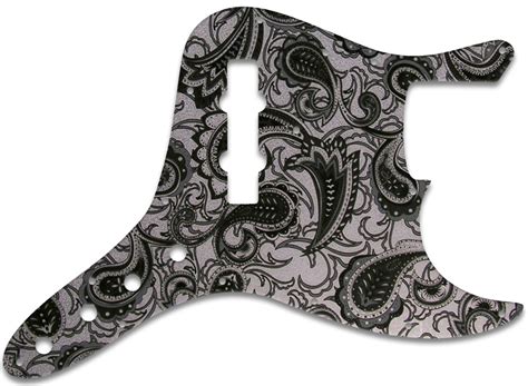 Wd Music Products Fender® Jazz Bass® Custom Black Silver Paisley