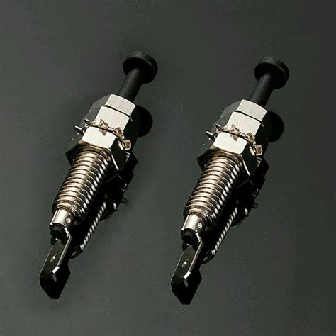 2pcs Universal Auto Car Truck Bonnet Alarm Light Hood Door Pin Switch