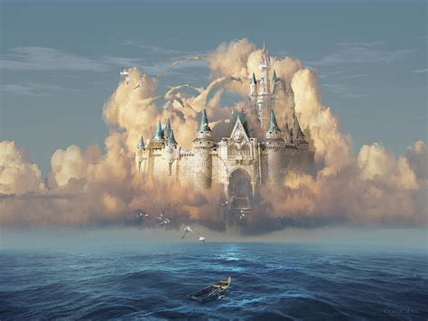 Castle In The Sky Digital Art By George Grie Pixels