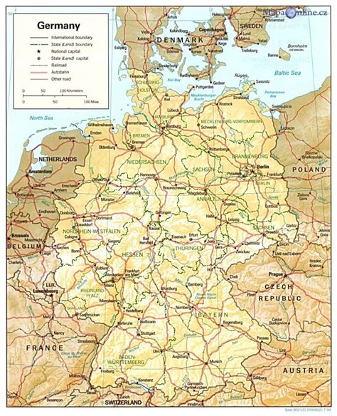 Na západě sousedí německo s francií, lucemburskem, belgií a nizozemskem. Mapa Německa - MapaOnline.cz