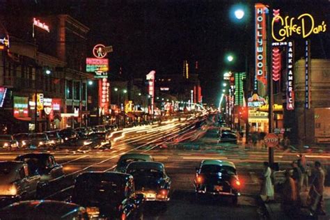 Los Angeles At Night 1950s Hemmings