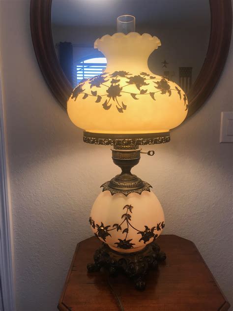Antique Lamps With Metal Flowers Instappraisal