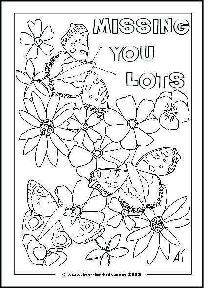 Miss You Coloring Pages