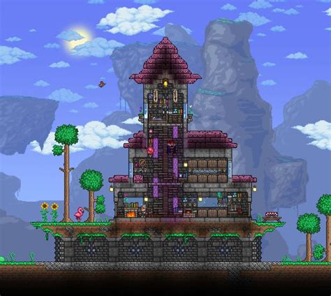 Heres a video of 50 awesome terraria builds to give you inspiration for your own worlds enjoy my friend and like and. My first 1.4 playtrough main base : Terraria in 2020 ...