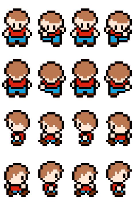 Retro Character Sprite Sheet Openclipart