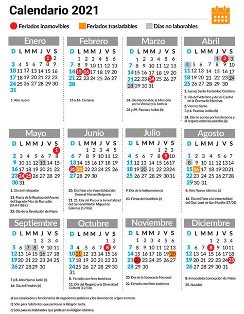 Este Es El Calendario De Feriados Del 2021 Cadena 365 Salta Argentina