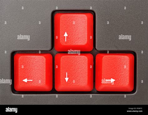 Red Arrow Keys On A Computer Keyboard Navigation Keys Stock Photo Alamy