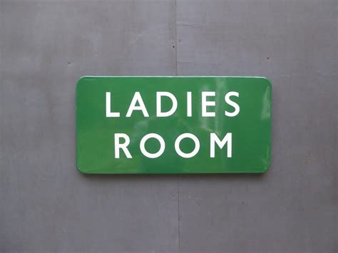 Enamel Ladies Room Railway Sign