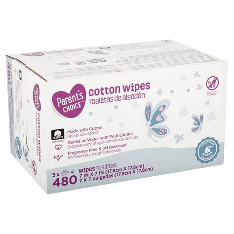 Parents Choice Cotton Wipes 5 Pack 480 Count