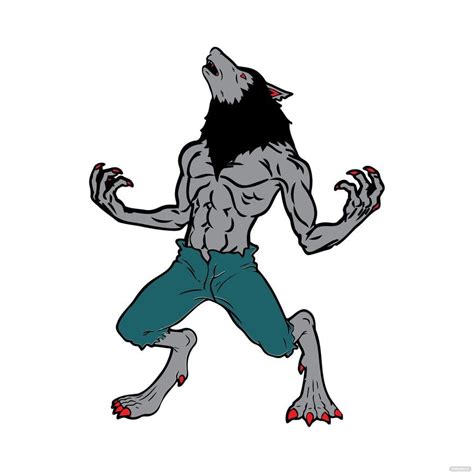 Werewolf Clipart In Illustrator Eps Svg Png Download Template Net