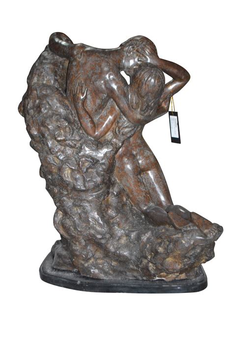 Lovers Replica By Rodin Bronze Statue Size 28l X 18w X 32h Nifao