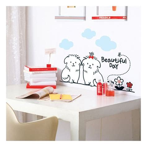 Cute Land Lovely Puppies For Your Beautiful Day Kids Room Wall Stickers