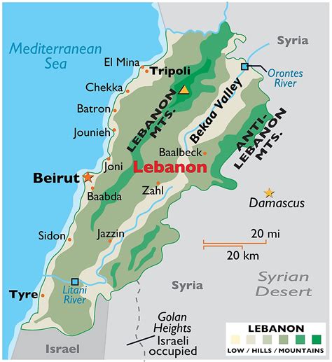 Lebanon Maps And Facts World Atlas