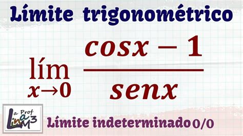 Límites Trigonométricos Con Seno Y Coseno La Prof Lina M3 Youtube