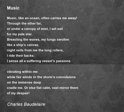 Music Poem By Charles Baudelaire Poem Hunter