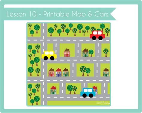 Lesson 10 Printable Road Map And Cars Crafty Kids Maps For Kids