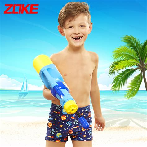 Zoke Childrens Swimming Trunks Fashion Cartoon Boys Boxer Swimming