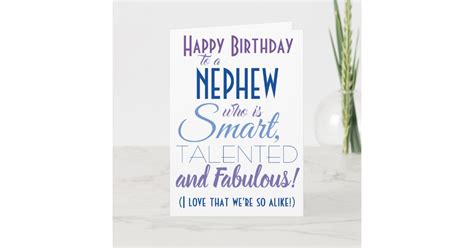 Funny Nephew Birthday Card Zazzle