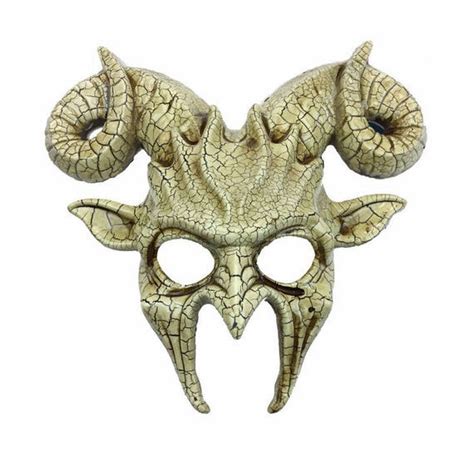 Goat Masquerade Mask Antique Crackled Goat Ram Adult Mens