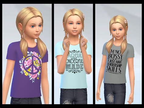 7 Adorable Tops For Girls Found In Tsr Category Sims 4 Female Child