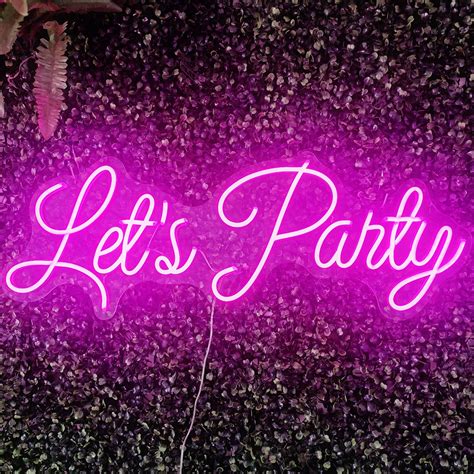 Buy Lets Party Led Neon Light Sign For Wall Decor 27 Large Lights