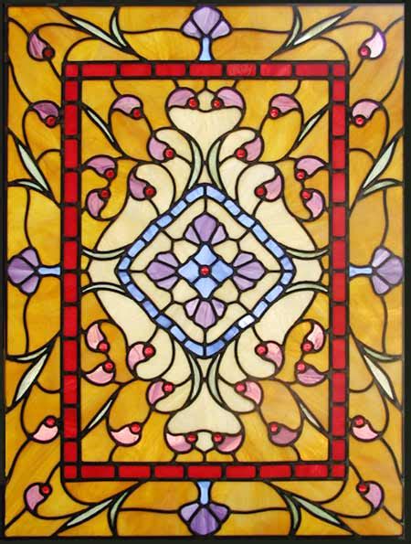 Langston Victorian Style Leaded Stained Glass Window Custom Glass Design