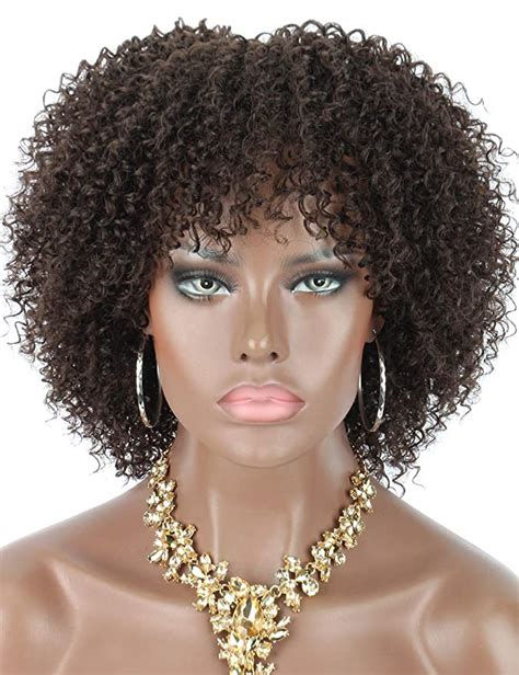 Amazon Kalyss Synthetic Short Afro Kinky Curly Wigs For Women