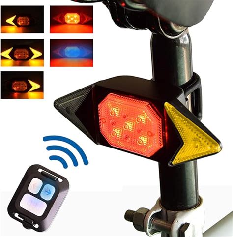 Bike Tail Light With Turn Signals 4 Modes Usb Rechargeable Waterproof