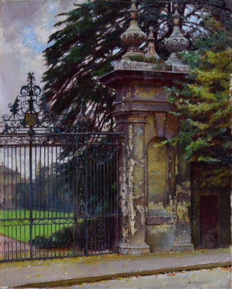 William Logsdail Trinity College Gateway Oxford Oil Painting C 1900
