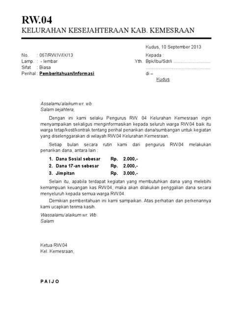 Surat Edaran dan Surat Pemberitahuan Warga | 17 agustus ...