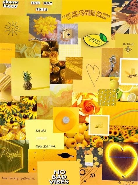 Yellow Aesthetic Collage Wallpapers - Wallpaper Cave