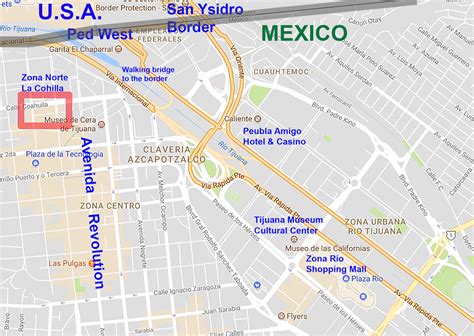 Tijuana Babes Ultimate Bachelor Party Detailed Maps