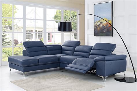 Two Tone Contemporary Style Sleek Quality Full Leather Couch Aurora