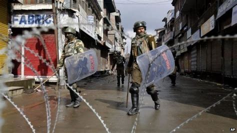 Kashmir Protest Over Killings Of Militants Bbc News
