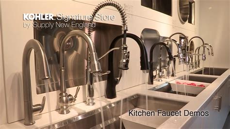 Kohler kitchen faucets also come in a range of finishes, so it's easy to find a finish that matches your kitchen. Kohler Kitchen Faucets Demo - YouTube