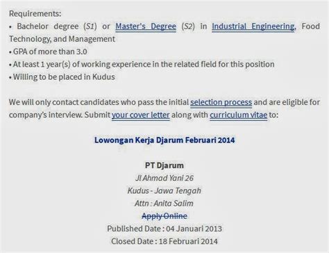 Djarum super merupakan sebuah merek rokok ternama di indonesia yang diproduksi oleh pt djarum dan terkenal di indonesia maupun nigeria. Lowongan Kerja Terbaru PT Djarum Kudus Februari 2014 | Portal Lowongan Kerja