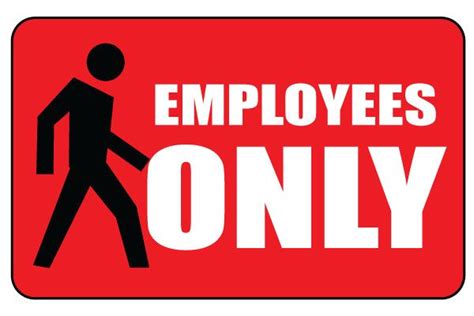 Employees Only Sign Printable Template Business Psd Excel Word Pdf