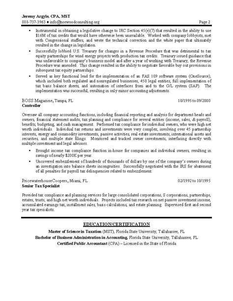 Tax Director Sample Resume Professional Resume Writing Services