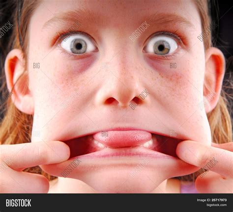 Girl Making Funny Face Image Photo Free Trial Bigstock