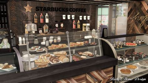 Sims 4 Starbucks 星巴克咖啡 Rubys Home Design